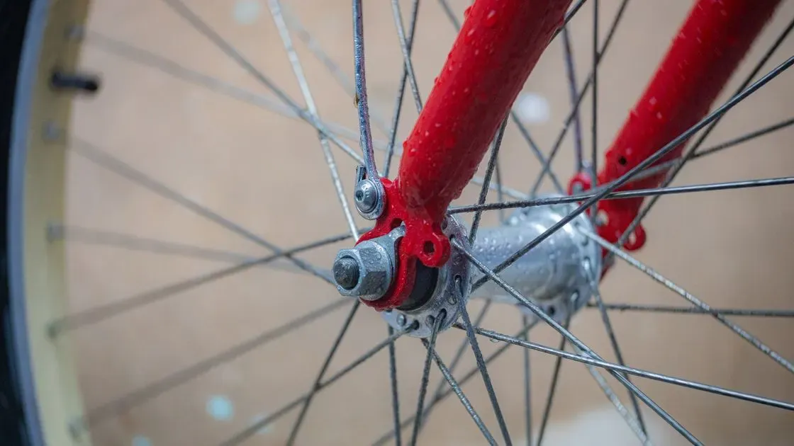 Närbild på cykelram