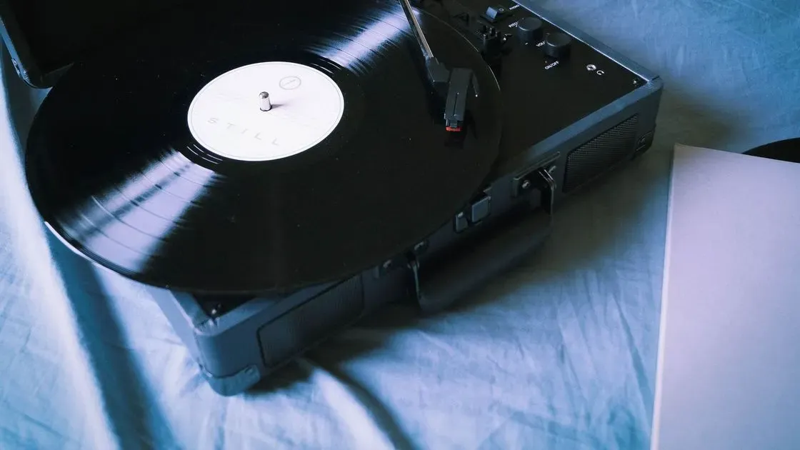 Vinylskiva i närbild