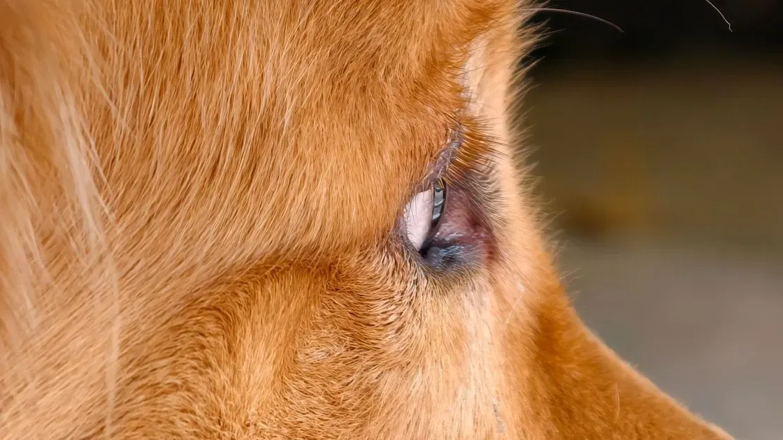 Person som ger en hund ögondroppar